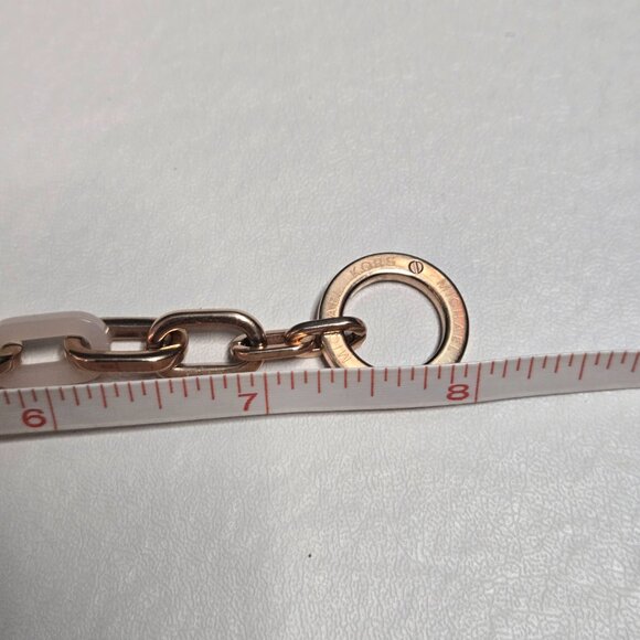 Michael Kors Heritage Pave Padlock Bracelet Rose Gold Tone Link 8" - Picture 4 of 4